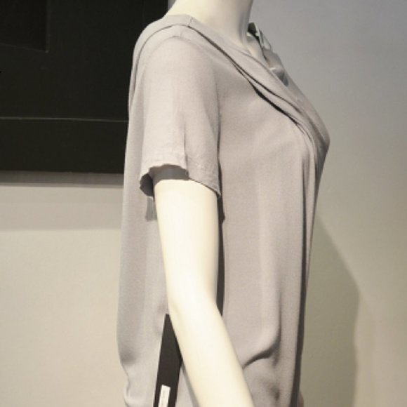 Veronique Miljkovitch Gray Rayon Drapey Shell - Picture 2 of 4